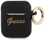 Guess GUA2SSSK AirPods kate must|black Silicone Vintage Script