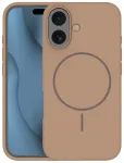 Silicone Thin Mag telefoni &uuml;mbris MagSafe toega iPhone 16 Pro Max pruun