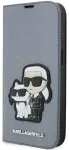 Karl Lagerfeld KLBKP14XSANKCPG iPhone 14 Pro Max 6.7" bookcase srebrny|silver Saffiano Karl & Choupette