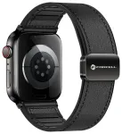 Forcell F-Design FA21 nutikella rihm Apple Watch (42/44/45/49 mm) jaoks | tehisnahk | must