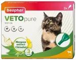 Kirbu- ja puugitilgad kassidele - Beaphar Spot on Veto pure, 3 tk