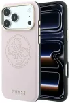 Guess Perforated 4G Gold Logo telefoni &uuml;mbris MagSafe toega iPhone 18 Pro | iPhone 17 Pro roosa