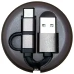 Richmond&Finch CWTYPE-207 2-in-1 andmeedastus- ja laadimiskaabel | USB-C kuni Micro USB | roheline