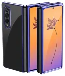 Plating Case &uuml;mbris Samsung Galaxy Z Fold 4 metallist raamiga sinine