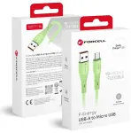 Forcell C341 data transfer and charging cable | USB-A to Micro USB | QC 3.0 | 18W | 1m | green