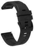 Hurtel nutikella rihm Garmin Fenix 3/5X/6X/7X Pro jaoks | silikoonist | must