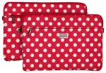 Wonder Sleeve Laptop 17 inches red polka-dot
