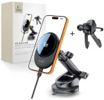 TECH-PROTECT V21 MAGNETIC MAGSAFE DASHBOARD & VENT CAR MOUNT WIRELESS CHARGER 25W QI2.2 BLACK