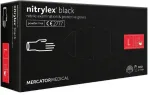 Nitrialkindad Nitrylex PF, mustad, puudrita, L-suurus, 100 tk