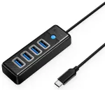 Orico PW4U-C3 USB-jaotur | USB-C kuni 4x USB 3.0 | must