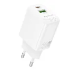 Borofone BN27 Fuente reisilaadija | 20W | PD, QC, PPS | USB-C, USB-A | valge