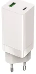 Setty GAN LSI-02 seinalaadija | 65W | PD, QC, GaN | USB-A, USB-C | valge