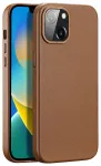Dux Ducis Grit nahast &uuml;mbris iPhone 14 Plus elegantne kunstnahast kate (MagSafe &uuml;hilduv) pruun