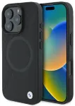 BMW BMHMP16L23RTPK Sign Leather Half Textured And Circle telefoni &uuml;mbris MagSafe toega iPhone 16 Pro must
