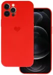 Vennus Silicone Heart telefoni &uuml;mbris iPhone 11 Pro punane (disain 1)