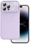 Soft Silicone Lens telefoni &uuml;mbris iPhone 15 Plus lilla