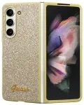 Guess GUHCZFD5HGGSHD F946 Z Fold5 złoty|gold hardcase Glitter Script