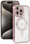 Bling telefoni &uuml;mbris MagSafe toega iPhone 14 Pro roosa