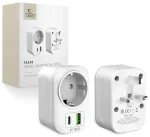 REISIADAPTER TECH-PROTECT TA100 UK TO EU WHITE