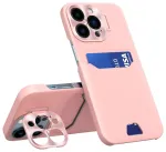 Leather Stand Case for Samsung Galaxy S23 Ultra Cover Card Wallet with Stand Pink