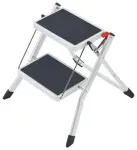Folding step bench MK60 StandardLine / steel / 2 steps / white