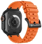 Forcell F-Design FA06 nutikella rihm Apple Watch (42/44/45/49 mm) jaoks | silikoonist | oranž