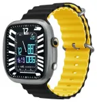 Devia Deluxe Sport6 nutikella rihm Apple Watch (42/44/45/49 mm) jaoks | silikoonist | must/kollane