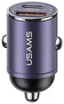 USAMS C38 CC206CC02 autolaadija | 30W | PD | USB-A, USB-C | lilla