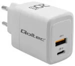 Qoltec Charger reisilaadija | 20W | GaN, PD | USB-C, USB-A