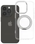 Frame Circle Stand telefoni &uuml;mbris alusega ja MagSafe toega iPhone 14 Pro l&auml;bipaistev