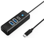 Orico PWC2U-C3 USB-jaotur | USB-C kuni 2x USB 3.0, USB-C | must