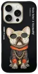 Nimmy &uuml;mbris telefonile iPhone 16 Pro Max jaoks, must, Glasses Cool Dog