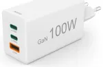 Hama 100W GaN 2x USB-C + USB-A 00201997 laadija valge