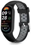 Tech-Protect Iconband Air nutikella rihm Xiaomi Mi Band 8/9/10 jaoks | silikoonist | must/hall