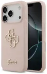 Guess Silicone Big 4G Script telefoni&uuml;mbris iPhone 17 Pro jaoks, roosa