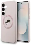 Case Karl Lagerfeld Silicone Karl&Choupette Heads MagSafe for Samsung Galaxy S25 FE pink