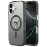 Guess IML Gradient With Print Triangle Logo & Silver Metal Camera Buttons telefoni &uuml;mbris MagSafe toega iPhone 17 must