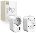REISIADAPTER TECH-PROTECT TA100 US TO EU WHITE