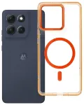 &Uuml;mbris FRAME CLEAR HYBRID MAG COVER MagSafe toega MOTOROLA G86 hermes orange