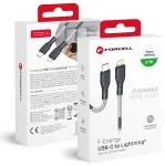 Forcell F-Energy CB-01C andmeedastus- ja laadimiskaabel | USB-C kuni Lightning | PD | 27W | 1m | must