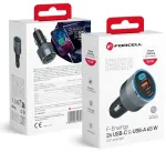 Forcell F-Energy Alu autolaadija | 65W | PD, QC | USB-C, USB-A | hall