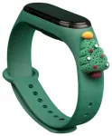 Fusion Accessories Xmas Christmas Tree 2 nutikella rihm Xiaomi Mi Band 5/6 jaoks | silikoonist | roheline