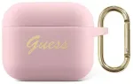 Guess GUA3SSSI AirPods 3 &uuml;mbris roosa Silicone Vintage Script