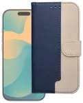 Split Book raamatut&uuml;&uuml;pi telefoni &uuml;mbris iPhone 17 tumesinine beež