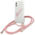 Guess GUHCP12SCRTVSPI iPhone 12 mini 5,4" roosa hardcase Script Vintage