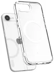 Spigen Ultra Hybrid telefoni&uuml;mbris iPhone SE 4 (2025) jaoks, valge, pooll&auml;bipaistev, MagSafe'iga