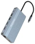 USB-C Jaotur 14-in-1 Wozinsky WDS03Y5S Multifunktsionaalne, Alumiiniumist, 3 Monitorile, 15 cm Kaabliga - Hall