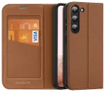 Dux Ducis Skin X2 kate Samsung Galaxy S23+ klapp-kate rahakott alus pruun