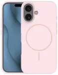 Silicone Thin Mag telefoni &uuml;mbris MagSafe toega iPhone 16 roosa