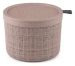 Korv kaanega Juuti &uuml;mmargune 2L &Oslash;17x13cm roosa